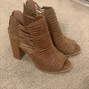 Just Fab open toe booties
